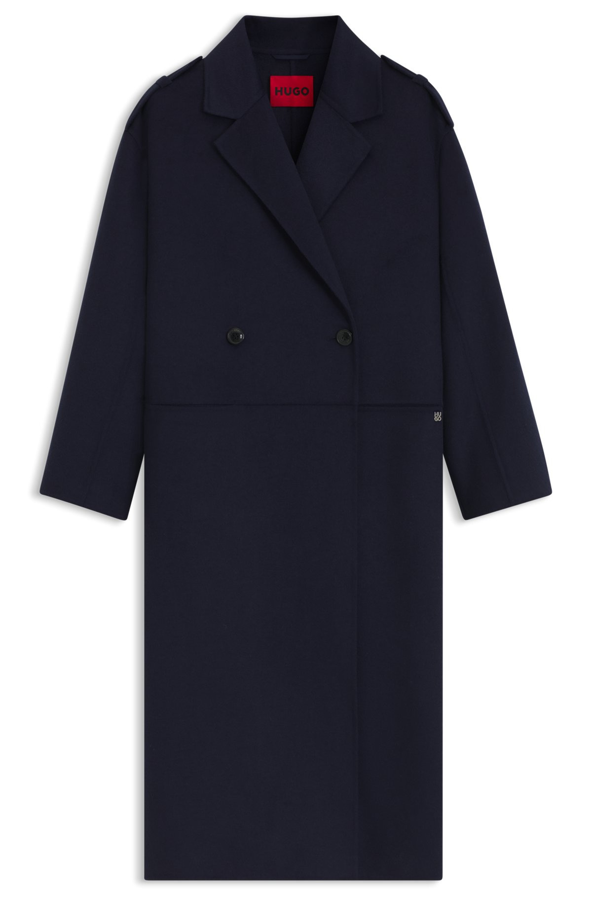 SLIM-FIT COAT WITH DOUBLE-BREASTED CLOSURE - 1