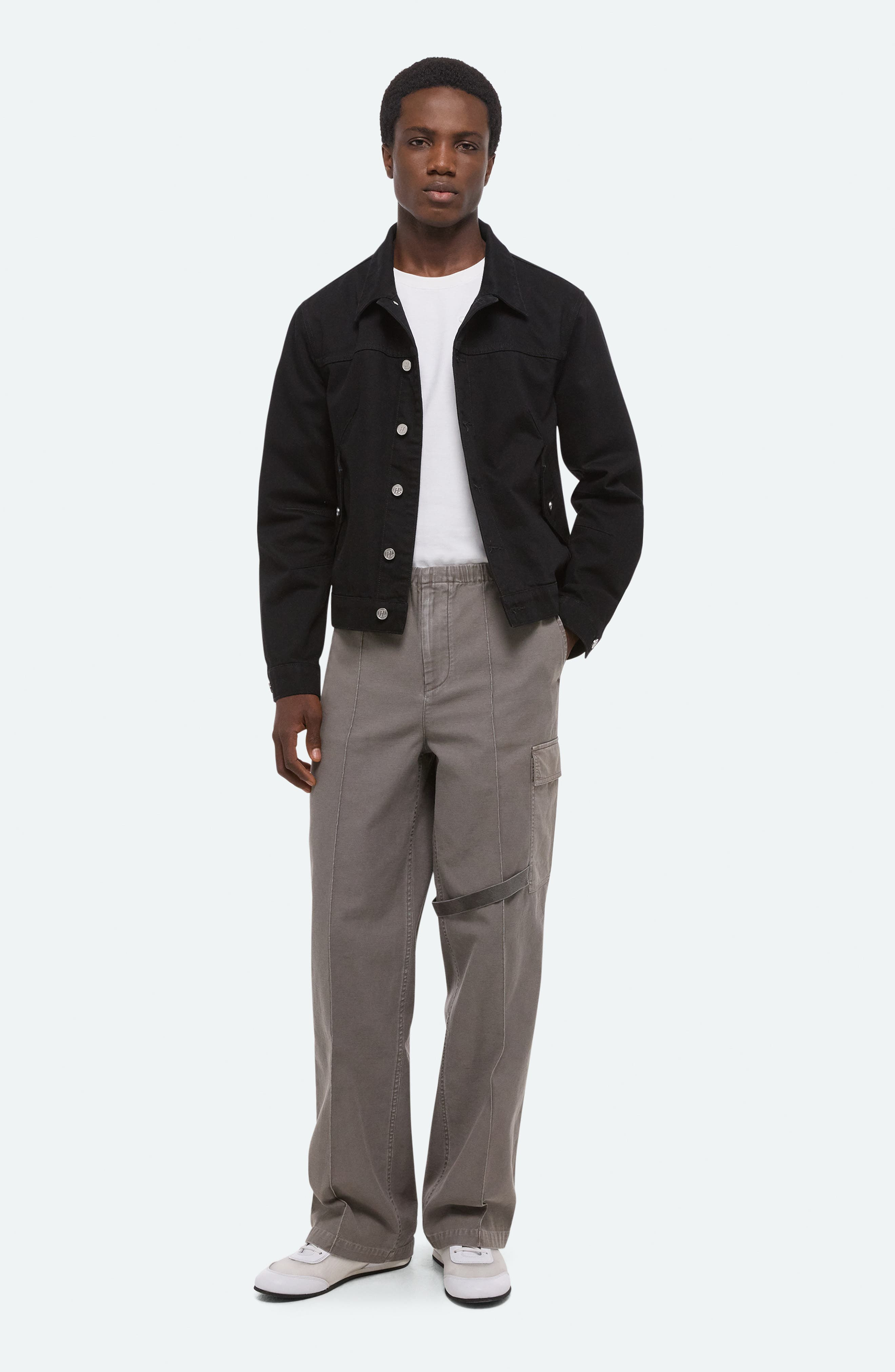 Helmut Lang Apex Denim Trucker Jacket in Rinsed Black at Nordstrom - 7