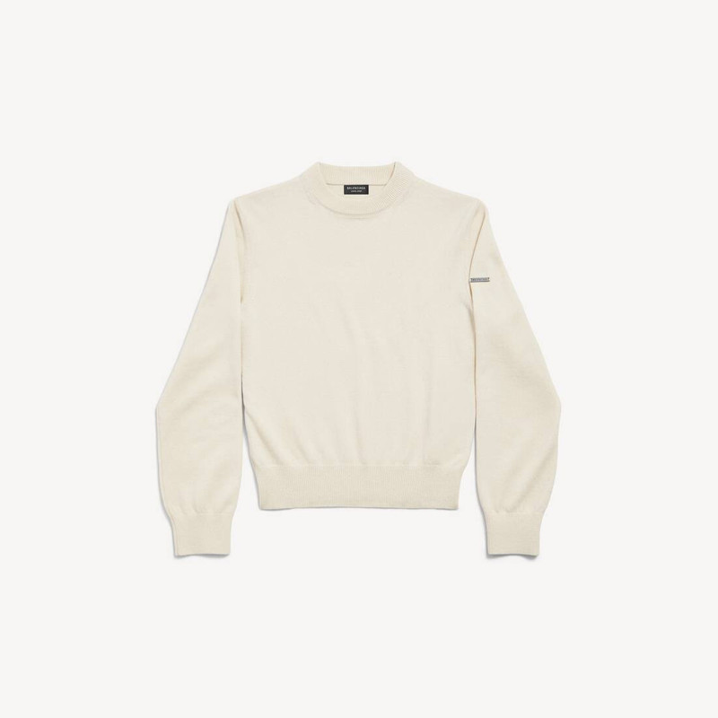 Women's Crewneck Sweater in Cream 1