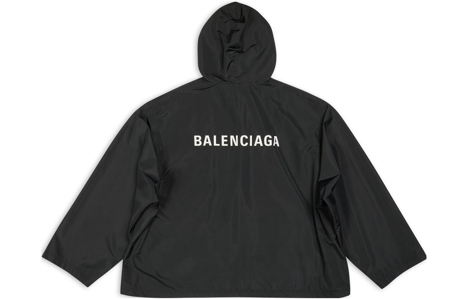 Balenciaga Hooded Windbreaker Jacket 'Black' 725275TYD361000 - 2