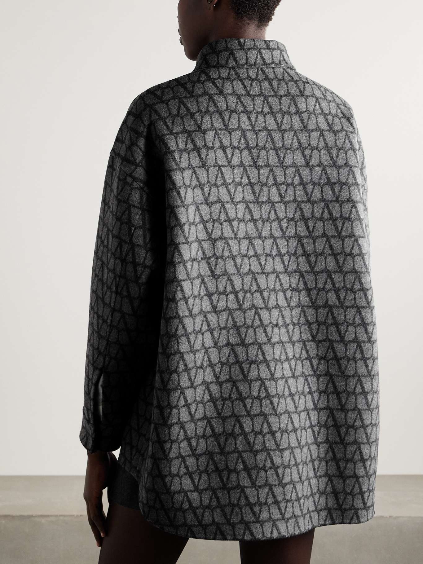 Reversible wool-blend jacquard jacket - 4