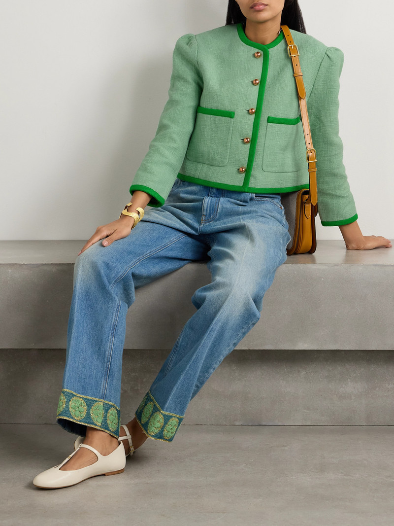 ALIX OF BOHEMIA Dorian Cropped Cotton-canvas Jacket outlook