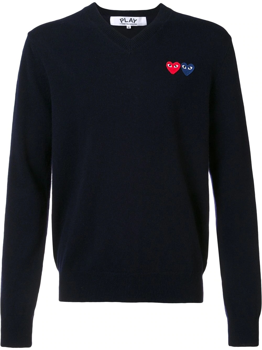 brand logo V neck jumper - 1