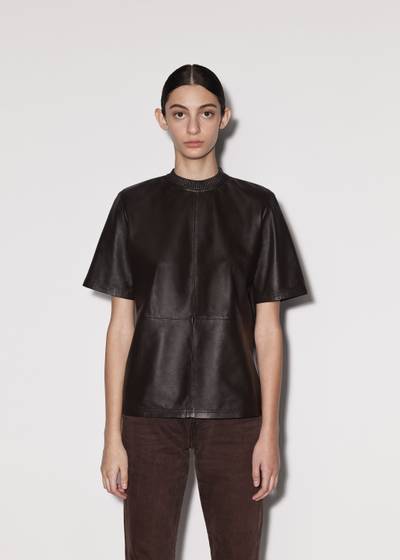 AMIRI LEATHER STRONG SHOULDER TEE outlook