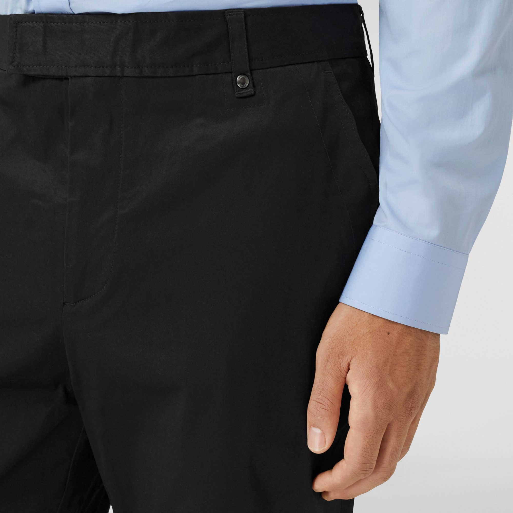Slim Fit Monogram Motif Stretch Cotton Chinos - 3