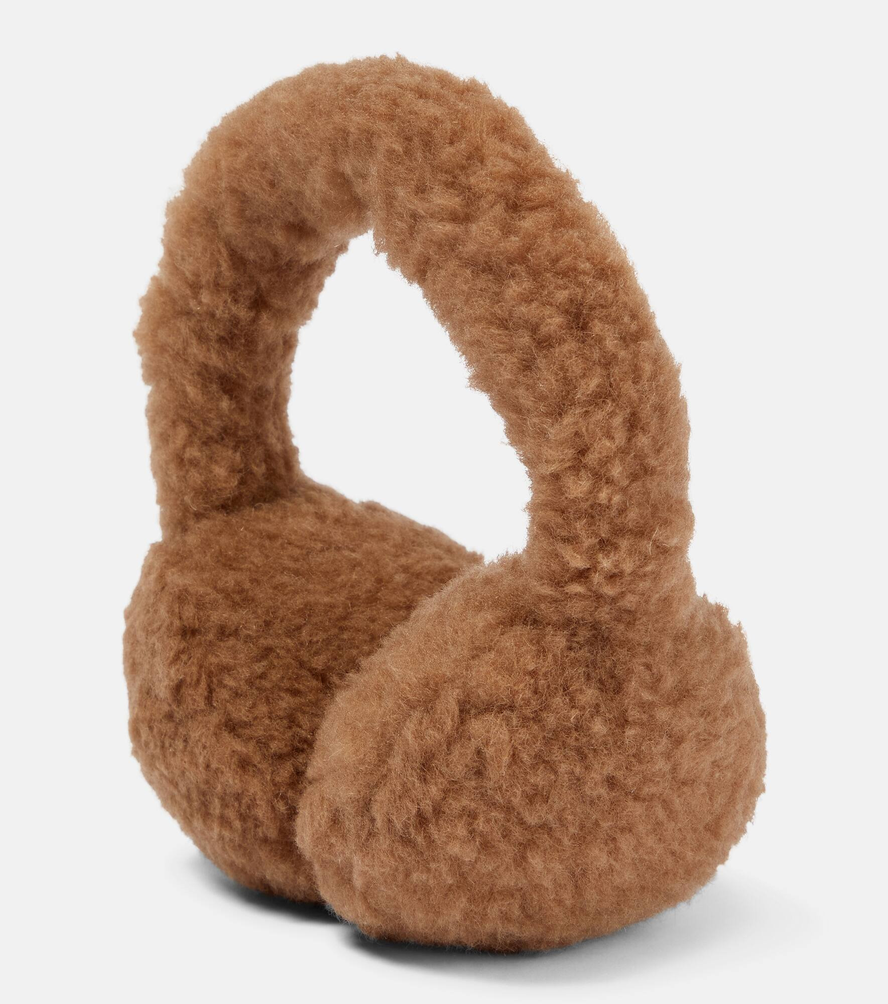 Camel hair and silk ear muffs - 1