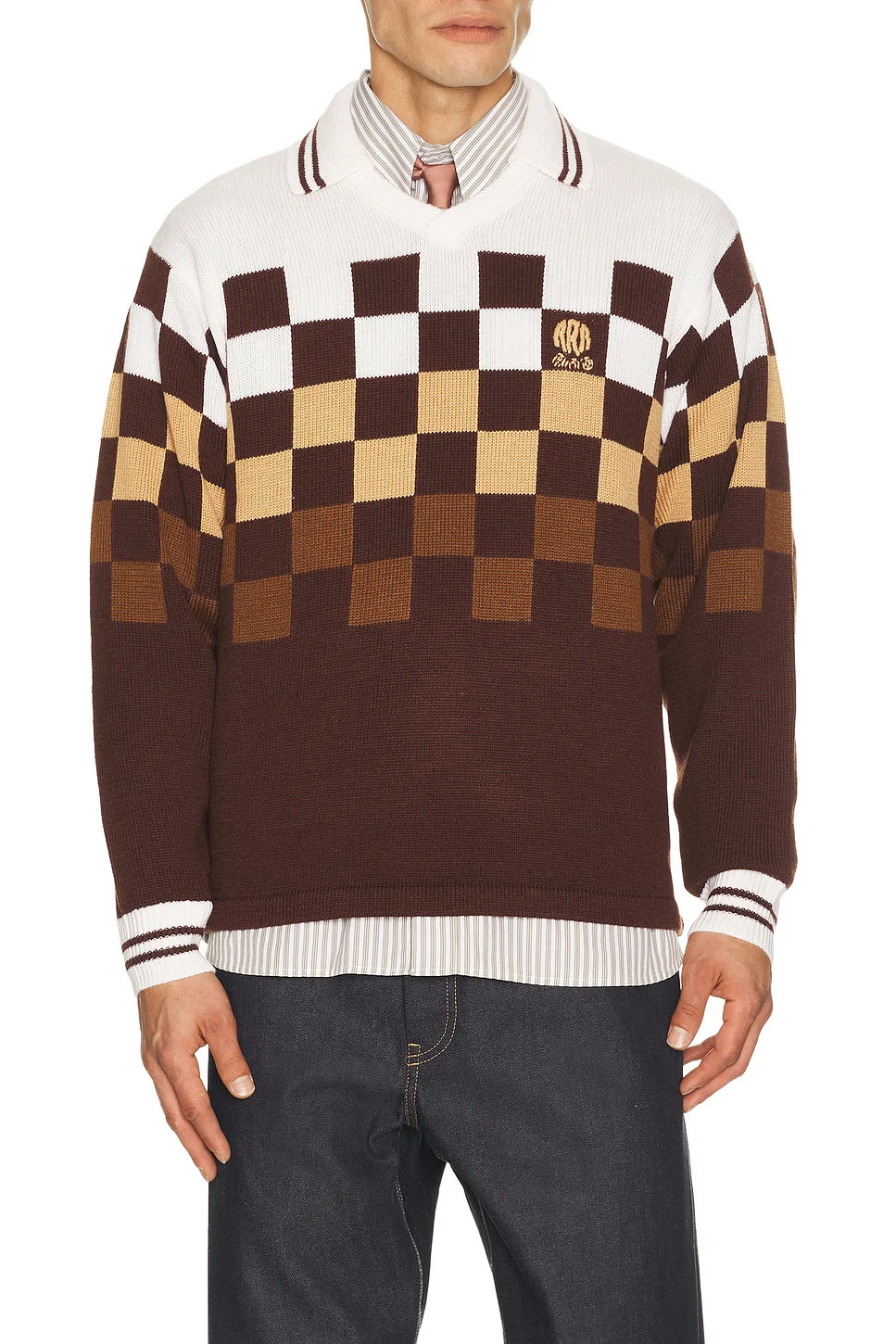 Knitting Checkerd Game Shirt - 1