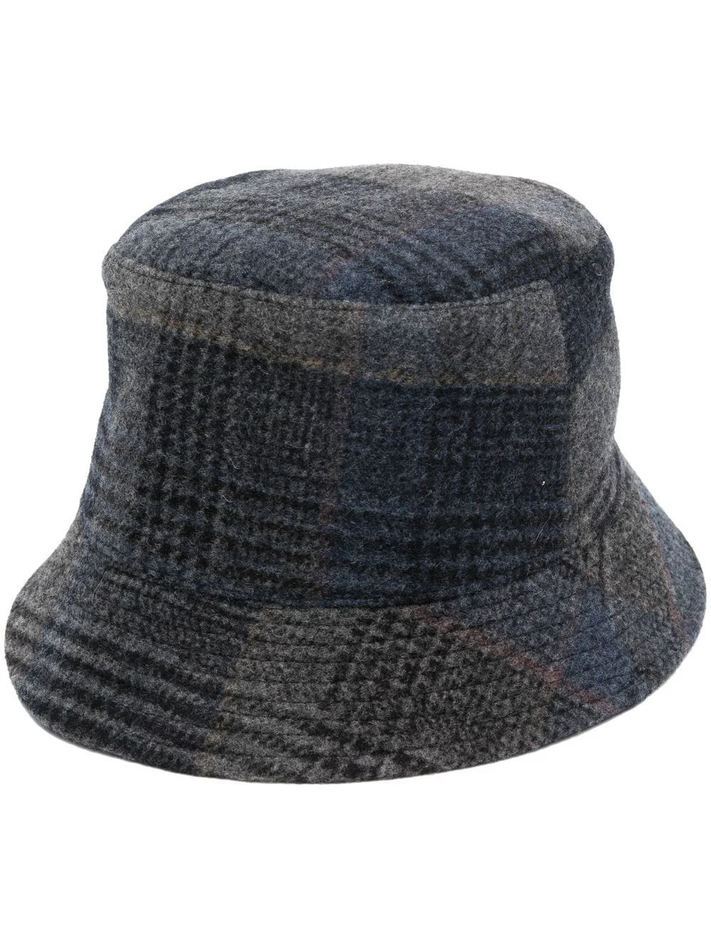 tartan-check virgin-wool hat - 1