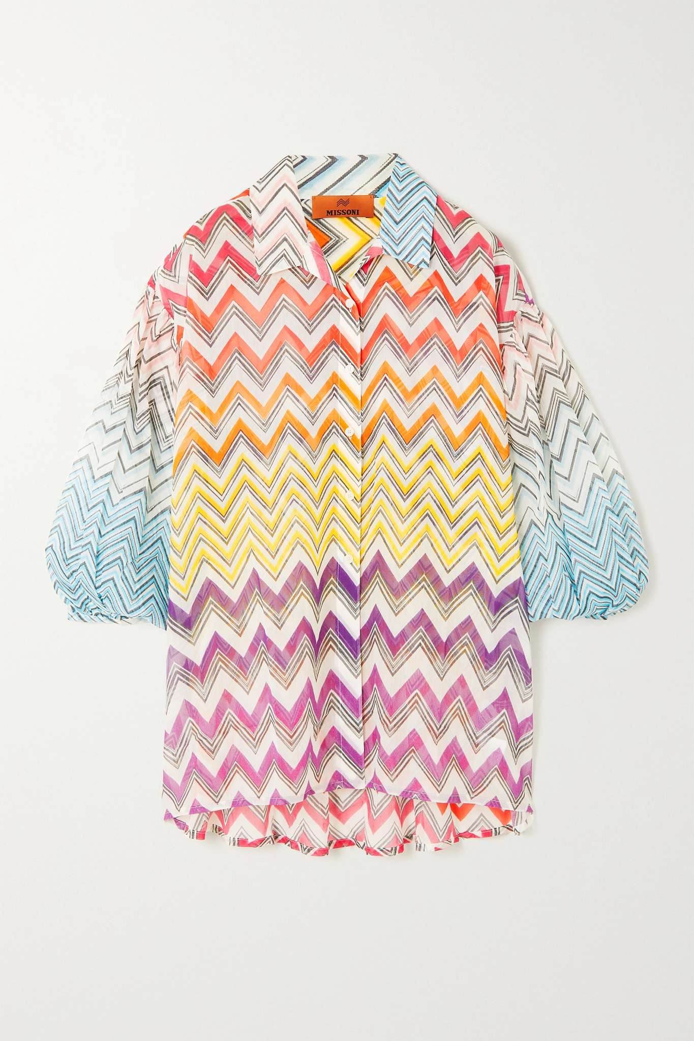 Missoni Mare oversized printed cotton and silk-blend shirt