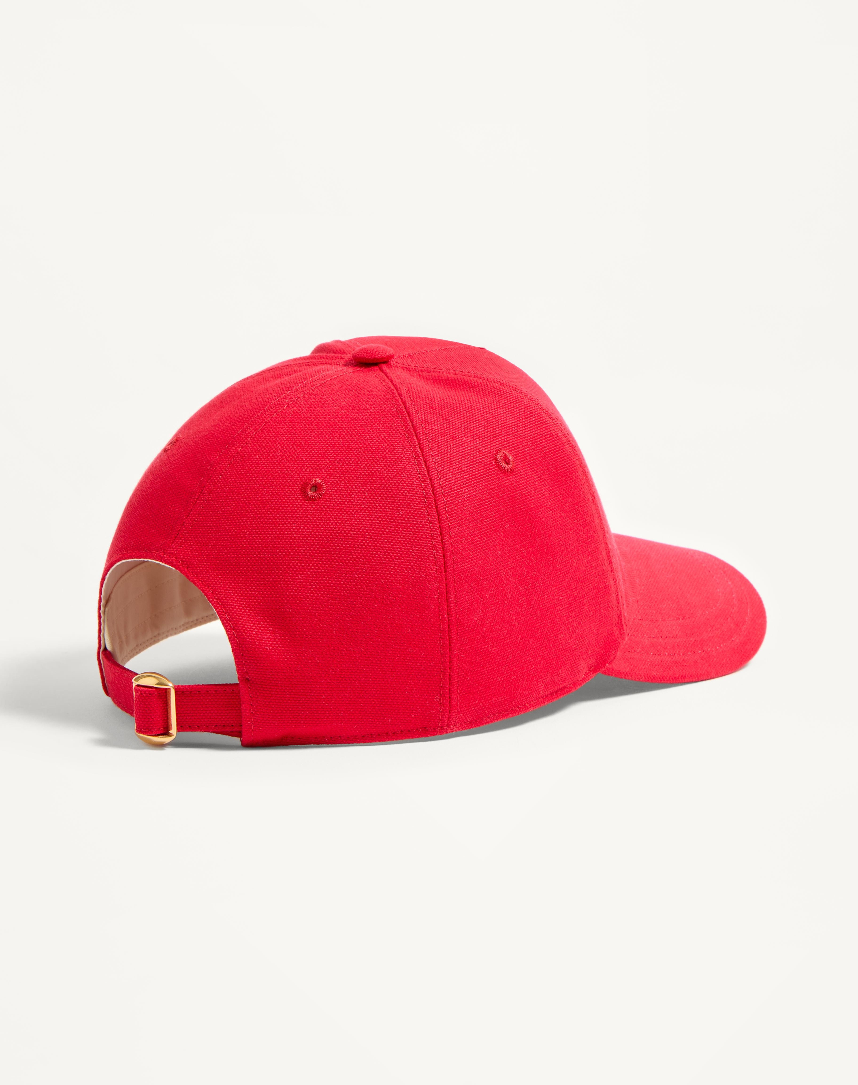 CHEZ VALENTINO COTTON BASEBALL CAP WITH EMBROIDERY - 4