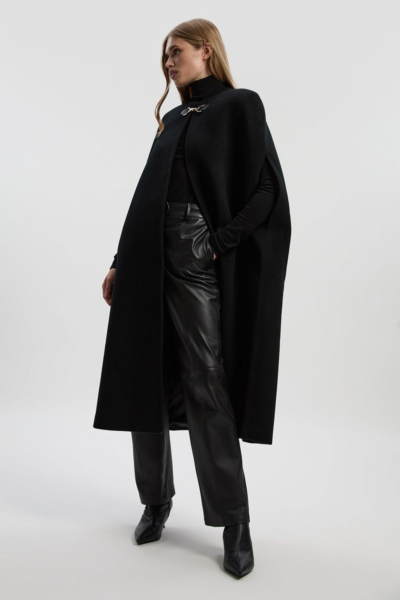 KAREN MILLEN Tailored Cape Midi Coat outlook