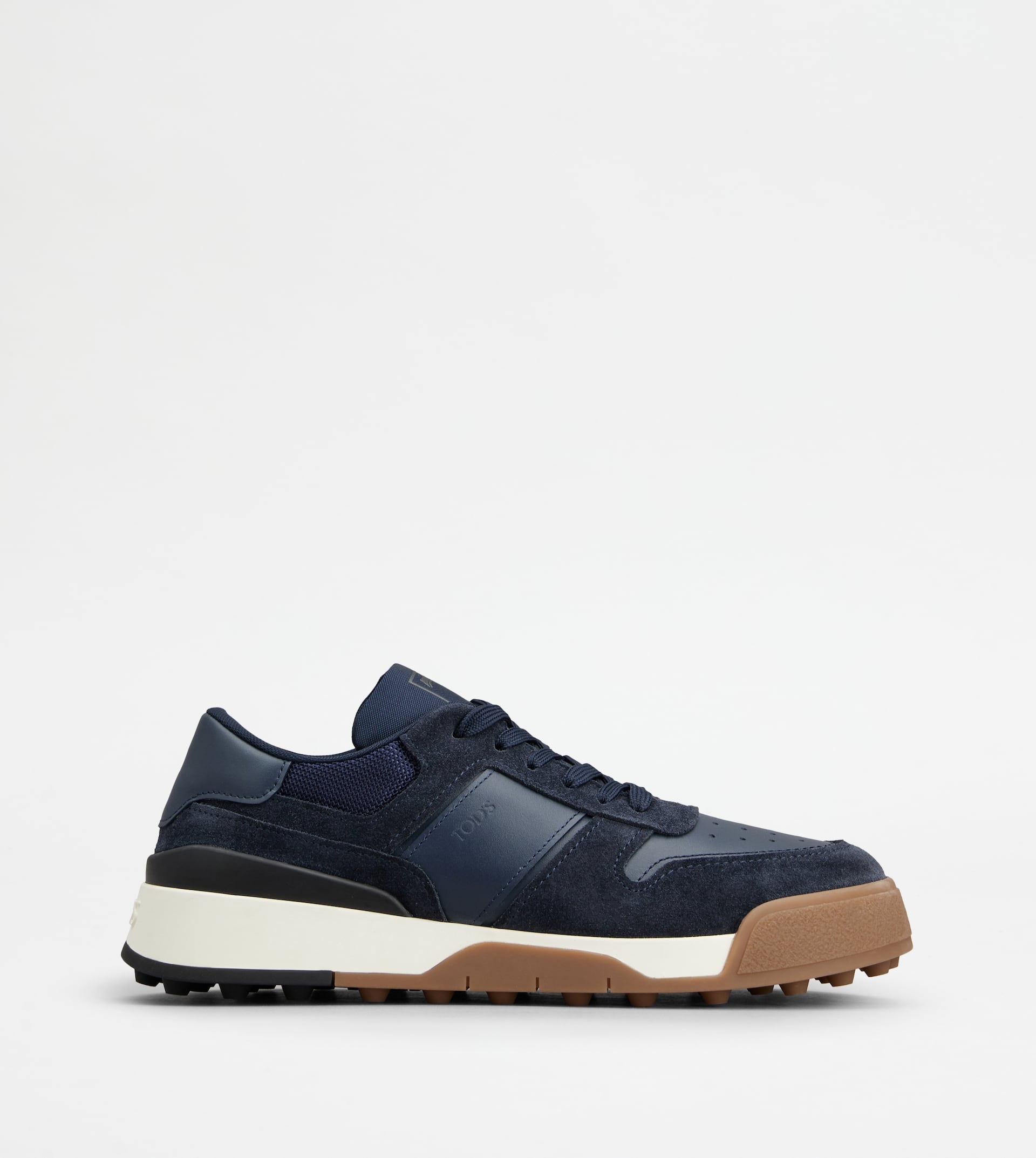 TOD'S SNEAKERS IN SUEDE AND SMOOTH LEATHER - BLUE - 1