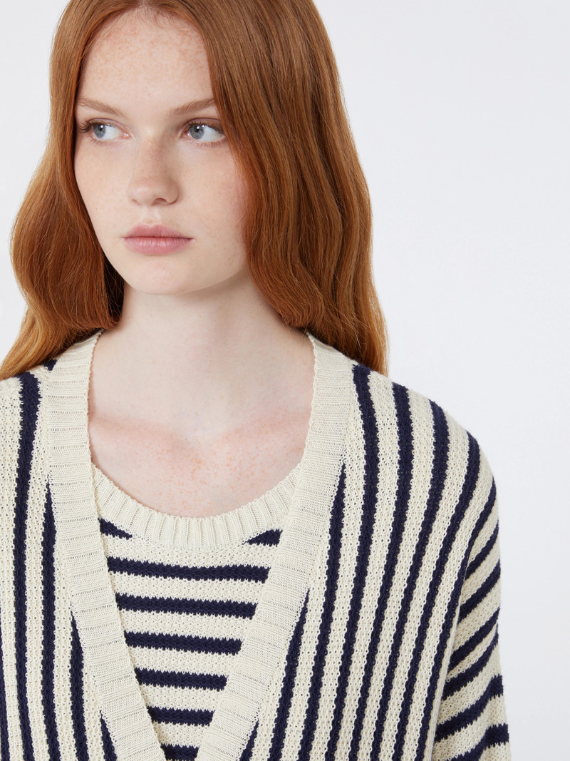 NICCHIA Cotton cordonnet cardigan - NAVY 6