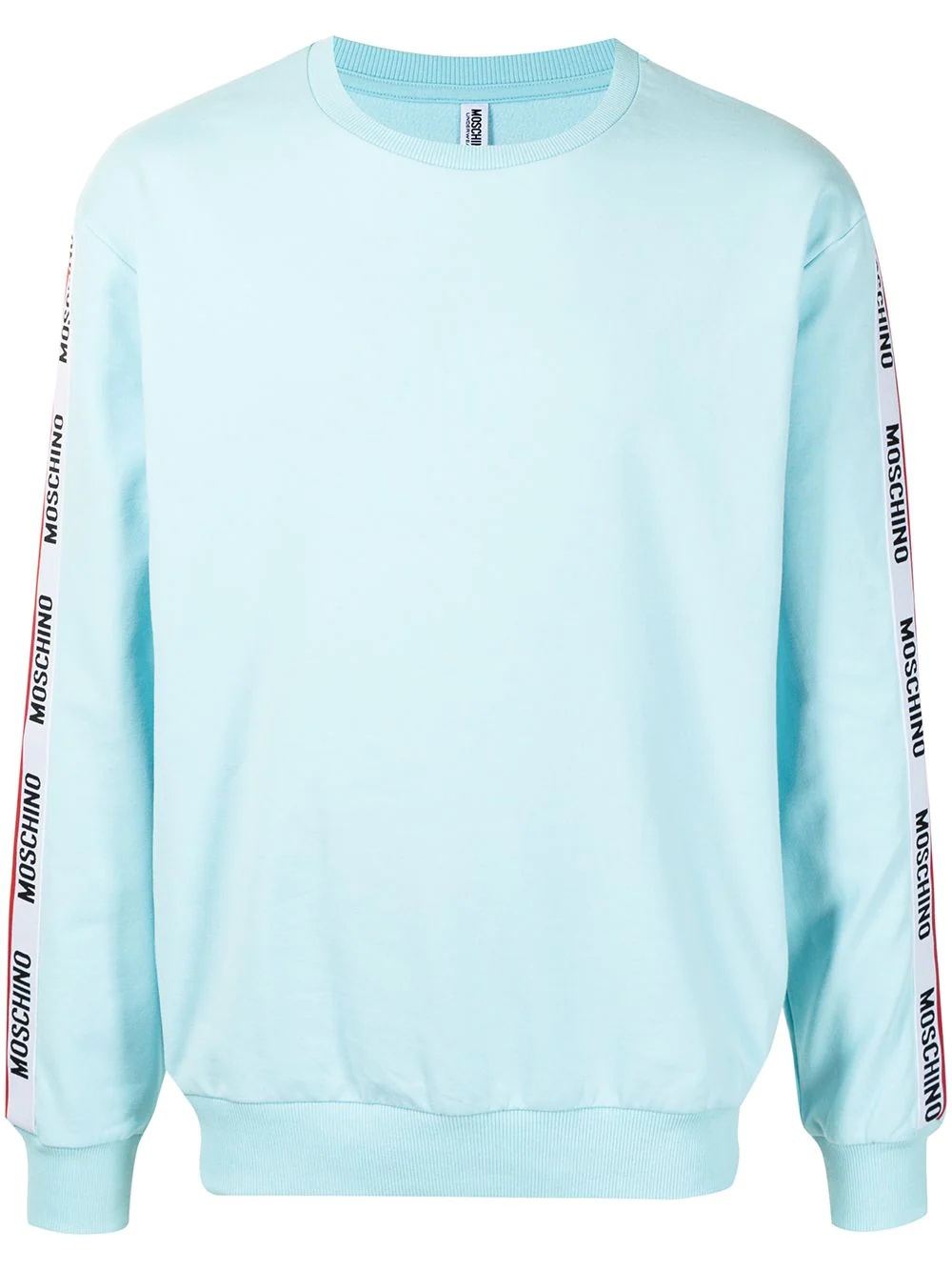 logo-tape crew neck sweatshirt - 1