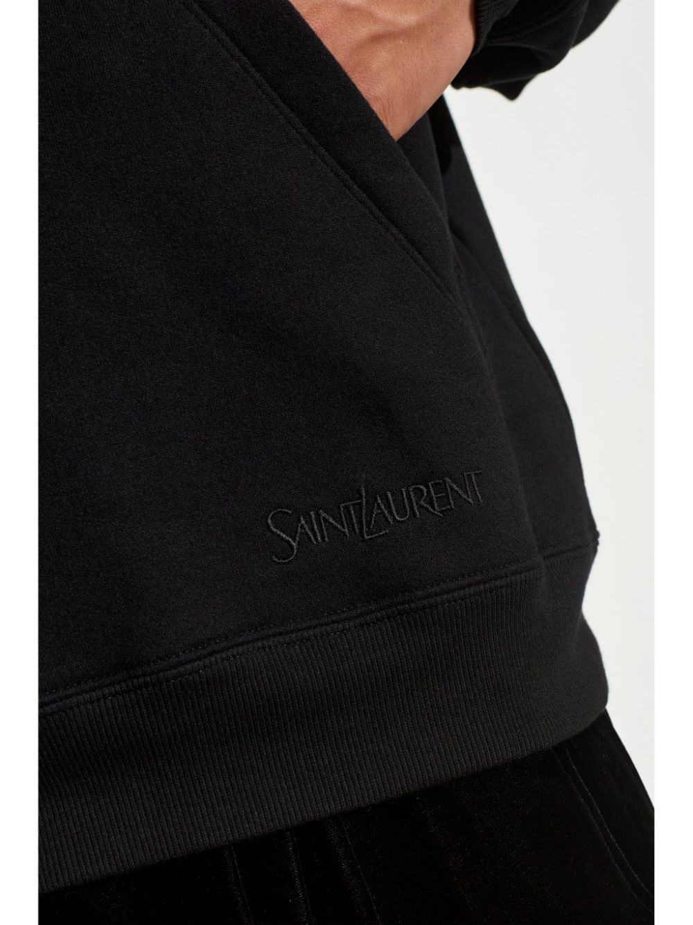 logo-embroidered half-zip hoodie - 5