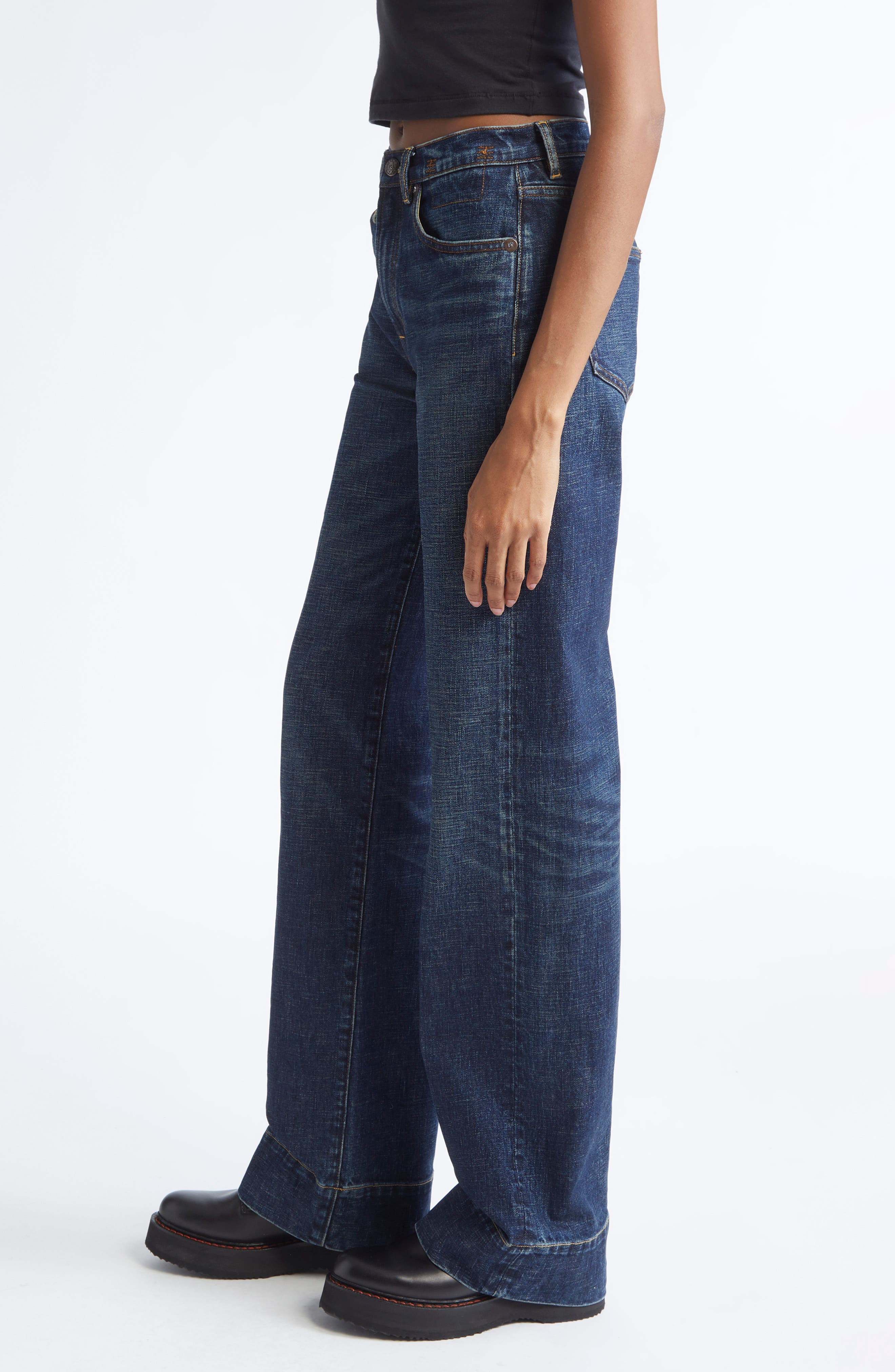 R13 Pauline Jeans in Hoyt Blue Stretch at Nordstrom - 4