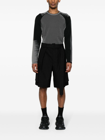 Y-3 striped ribbed-knit jumper outlook