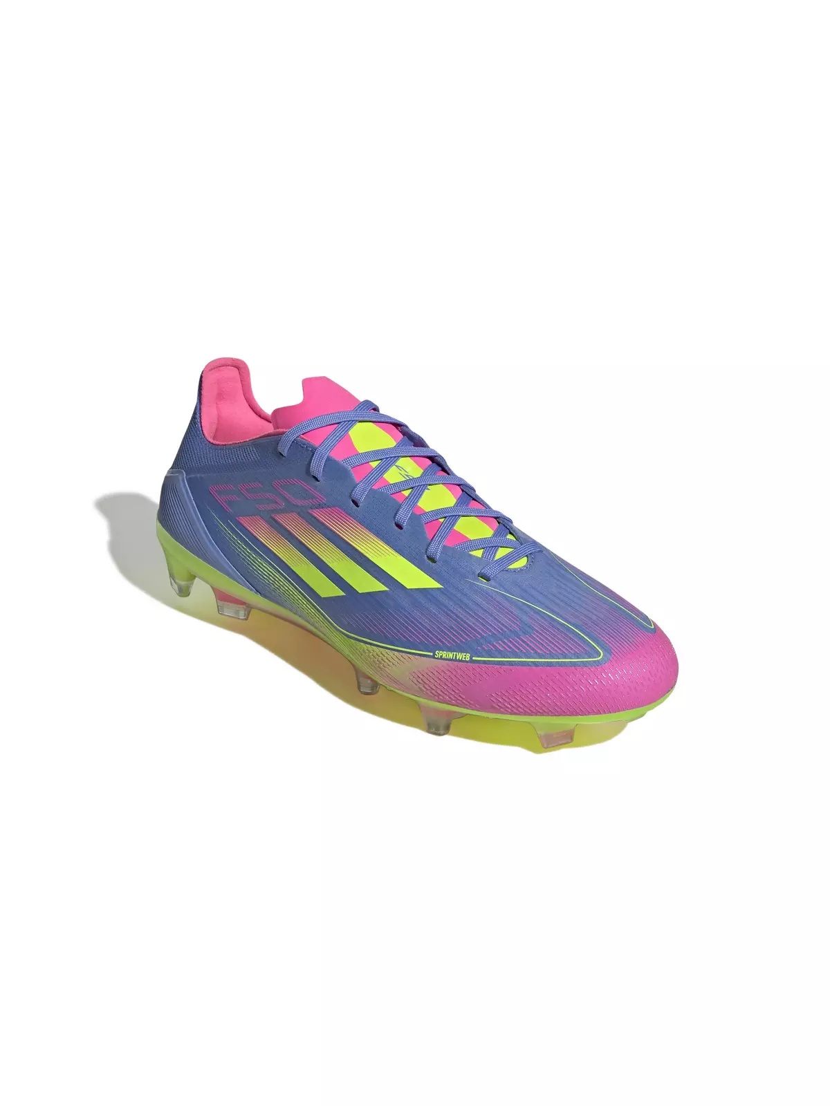 F50 Pro FG "Blue Fusion/Lucid Lemon/Lucid Pink" Unisex Soccer Cleat - 3