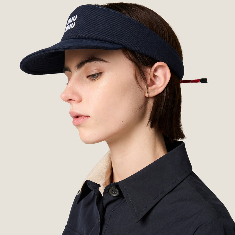 Miu Miu Denim visor outlook