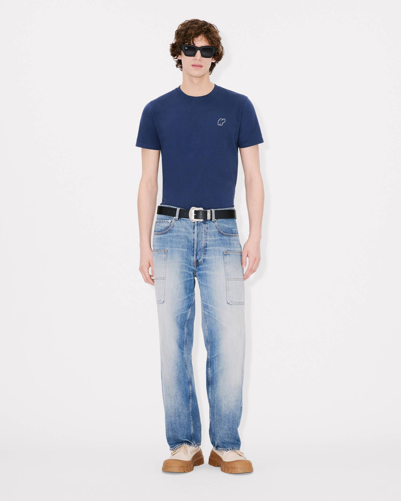 'KENZO Elephant Logo' embroidered slim T-shirt 5