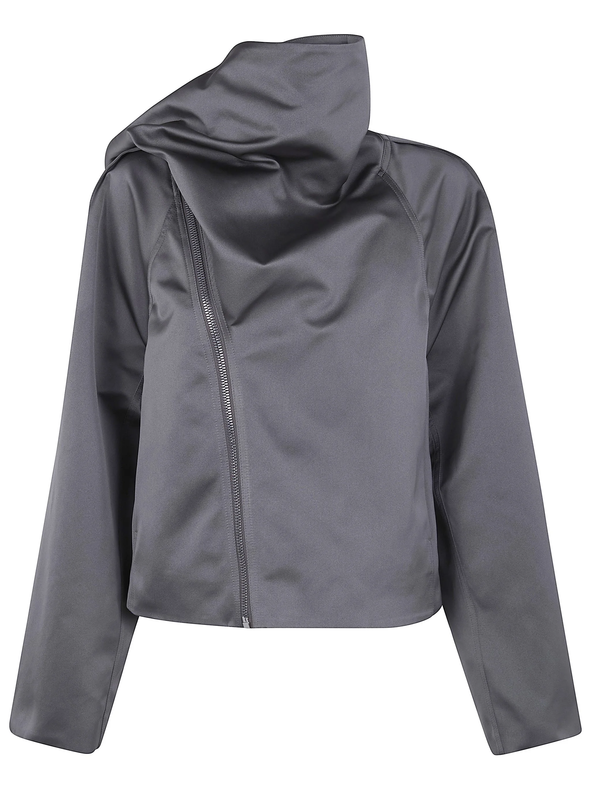 'Cropped Scarf Flight' Jacket - 1