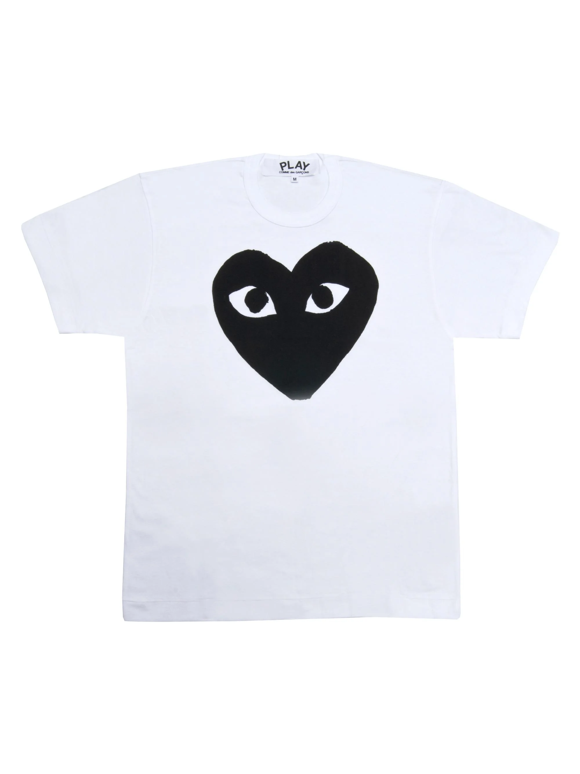 White & Black Large Heart T-Shirt - 1