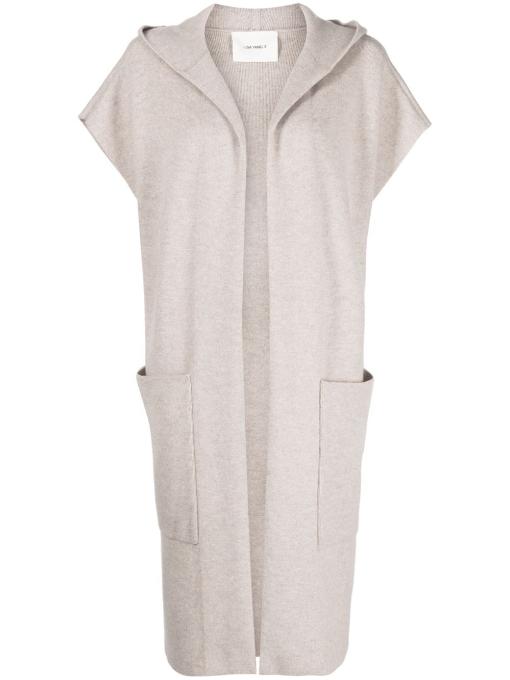 two-pocket knitted cardi-coat - 1