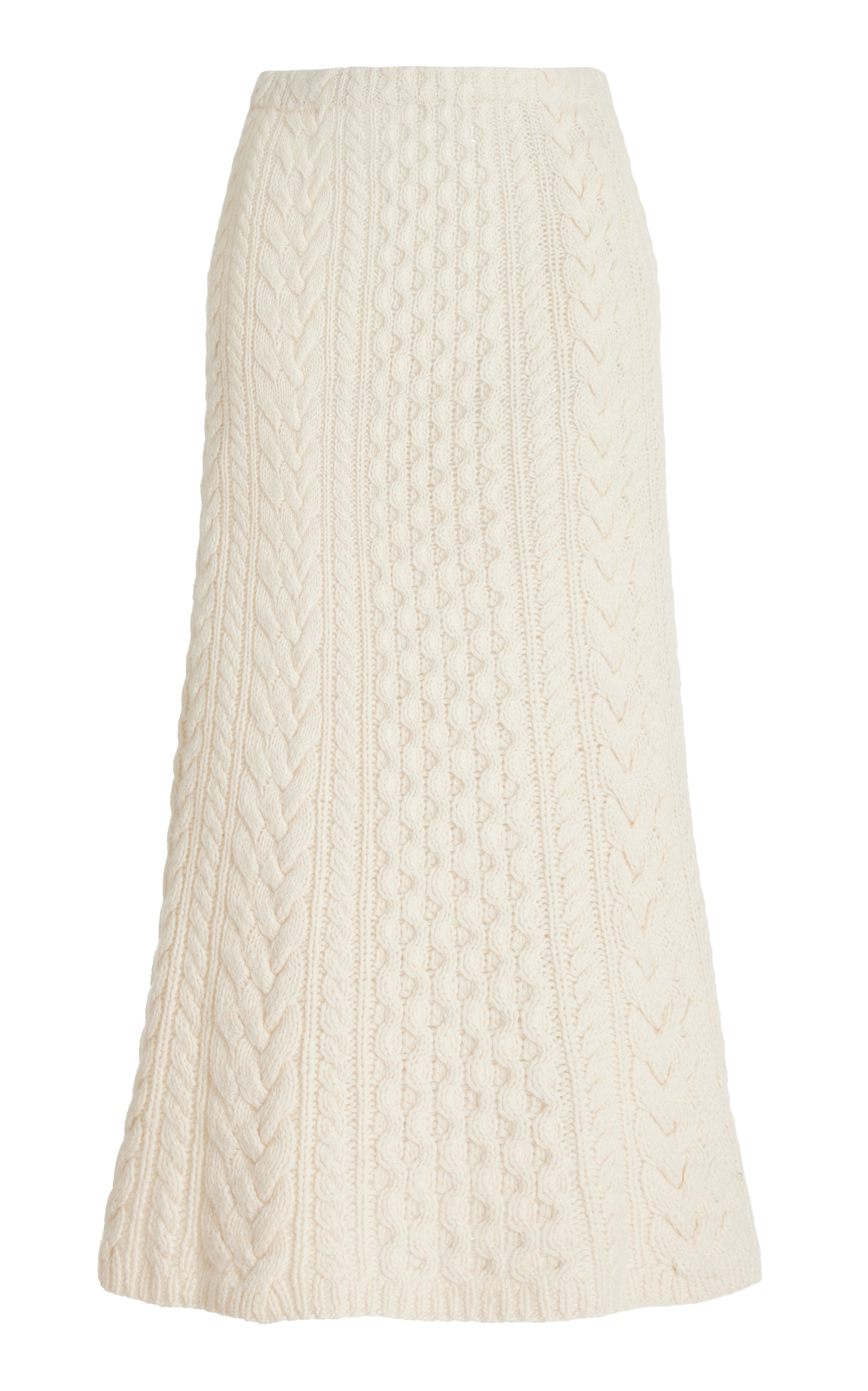 Callum Skirt in Ivory Cashmere - 1