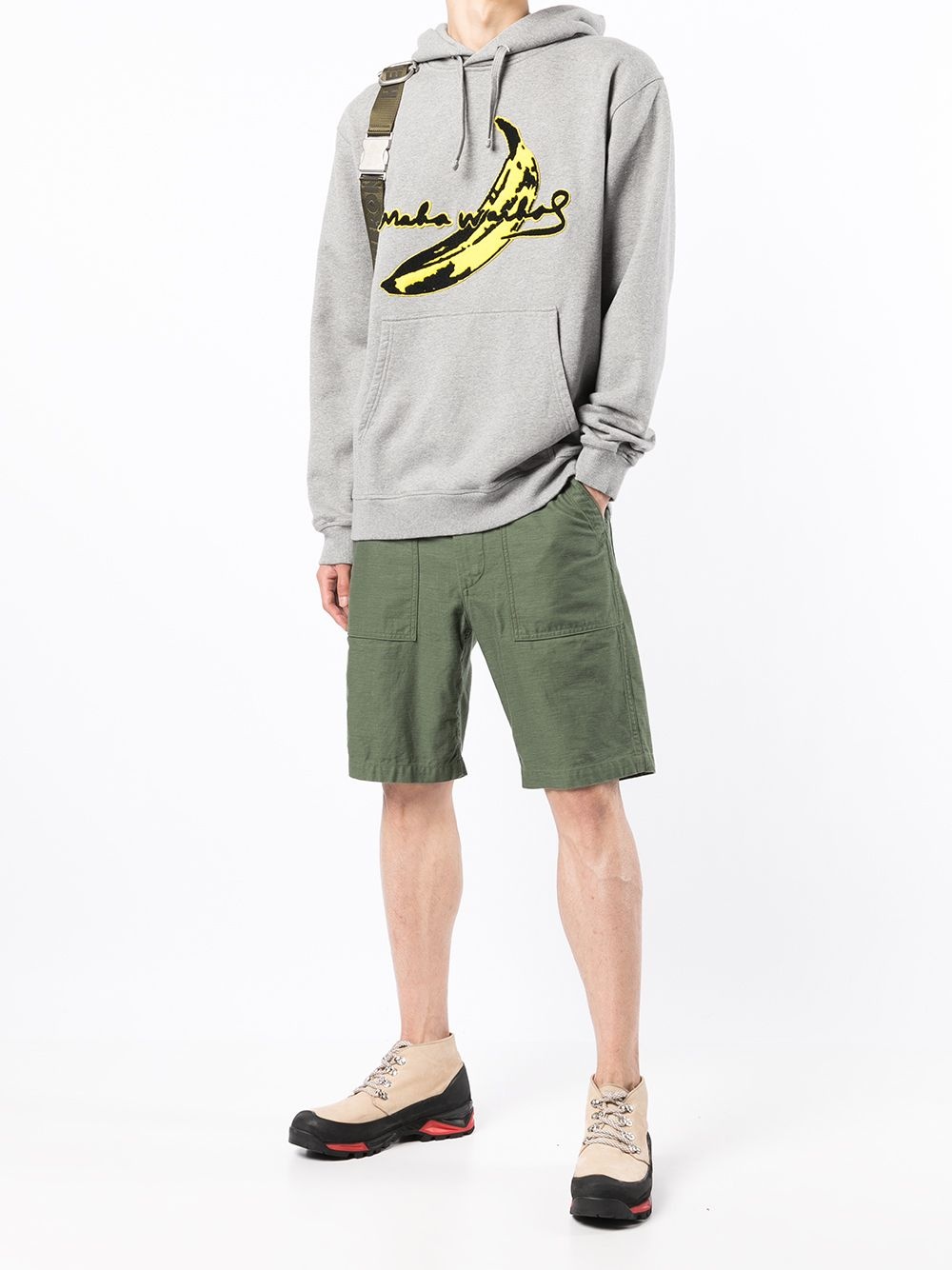 logo-patch cotton hoodie - 2