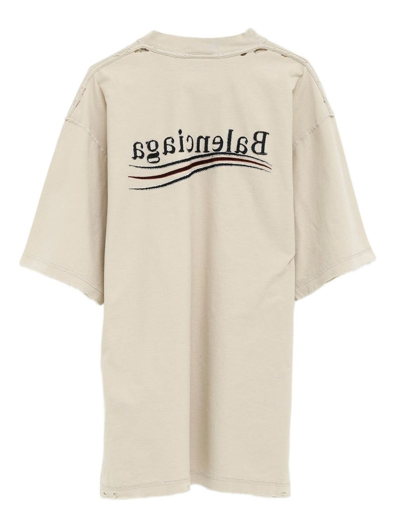 BALENCIAGA Campaign-logo cotton T-shirt outlook