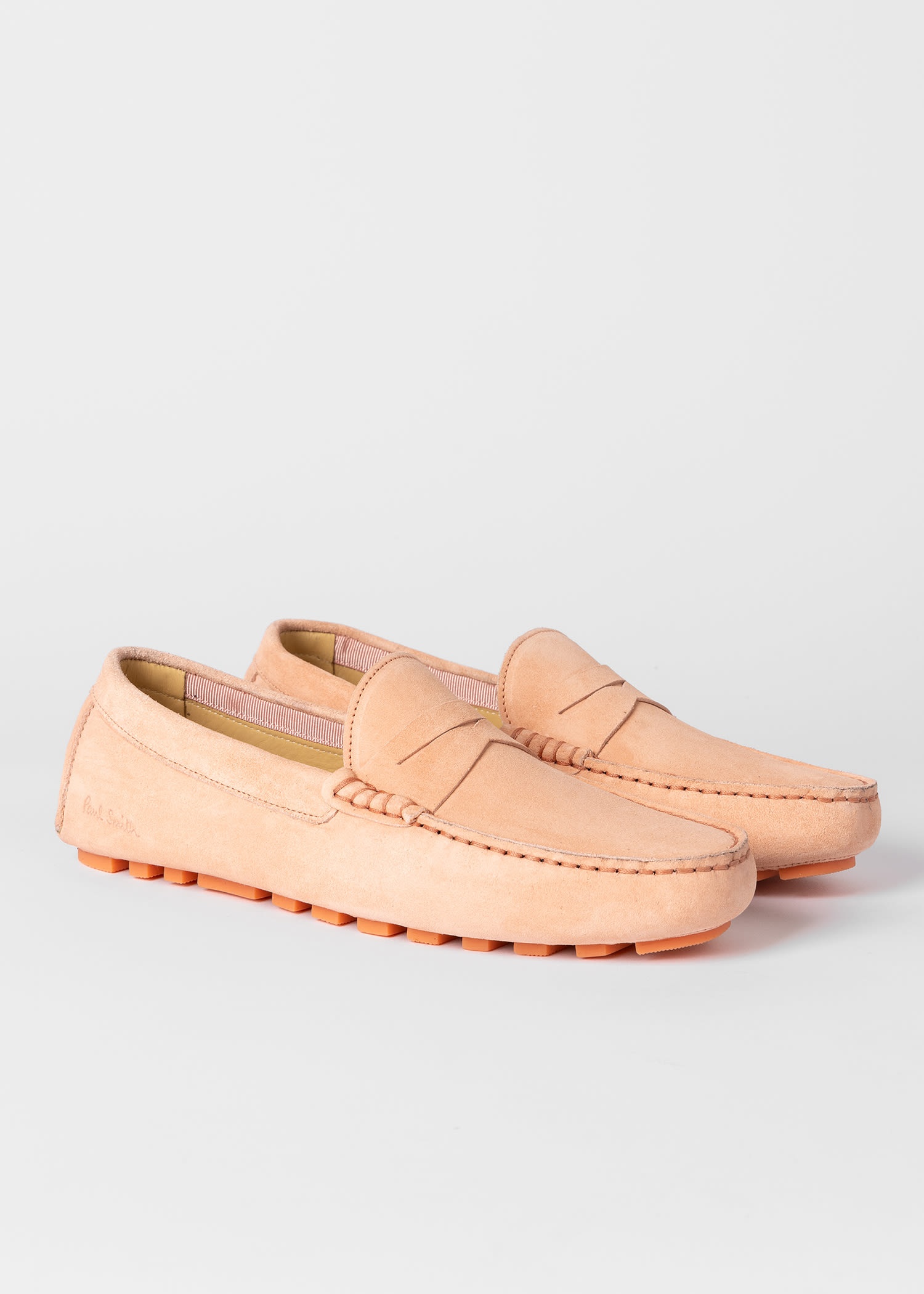 Peach Suede 'Tulsa' Driving Loafers - 3