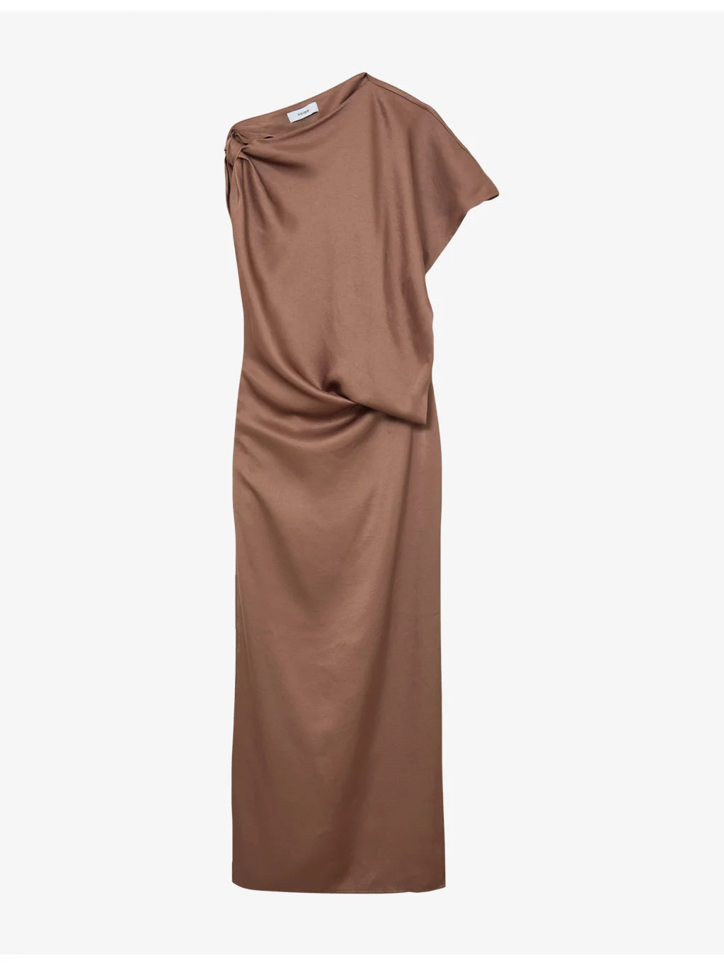 Paige Asymmetric Satin Maxi Dress - 1