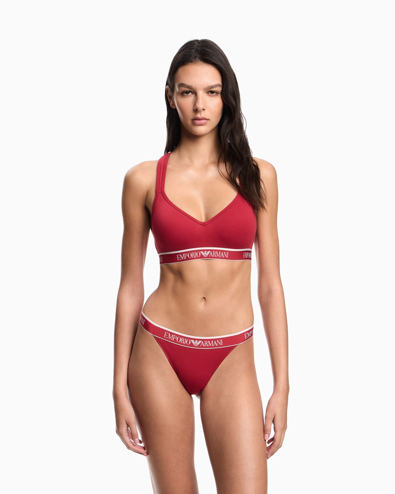 ASV ICONIC ORGANIC-COTTON PADDED BRALETTE WITH LOGO UNDERBAND - 2