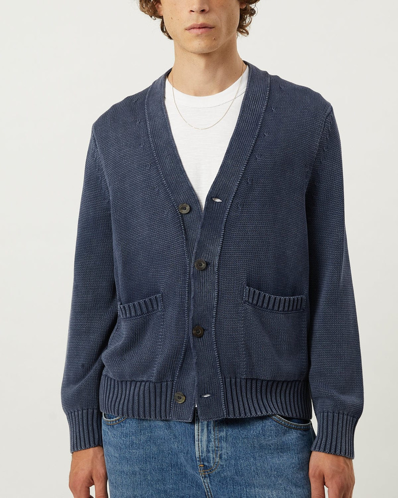 ACID WASH CARDIGAN - MIDNIGHT 1