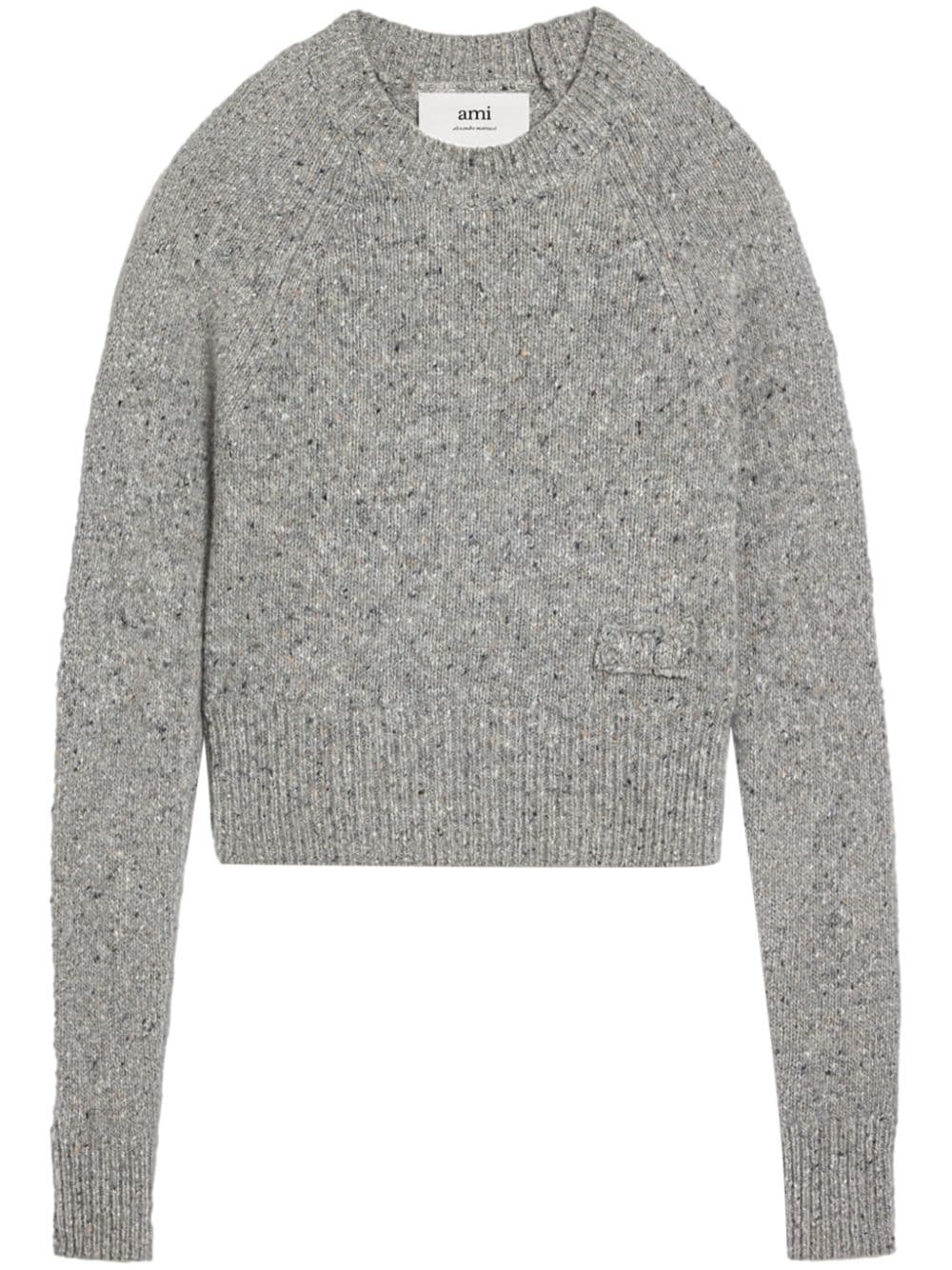 speckled-knit virgin wool-blend jumper - 1