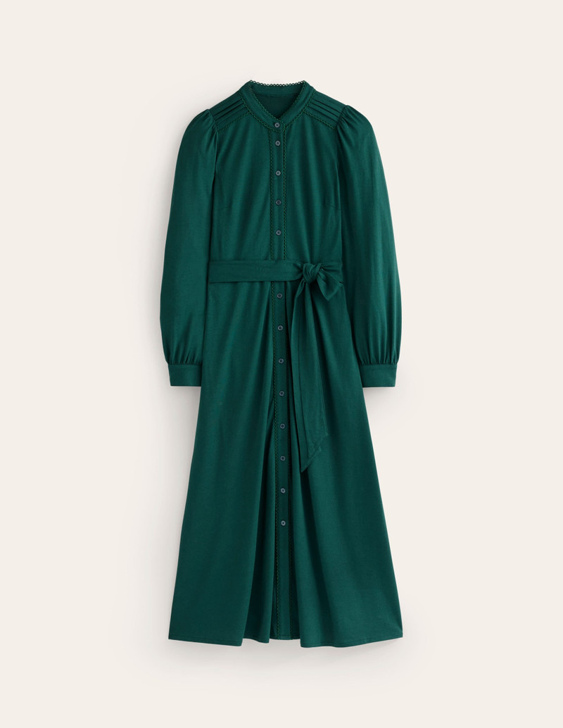 Rowena Trim Jersey Shirt Dress-Glade 1