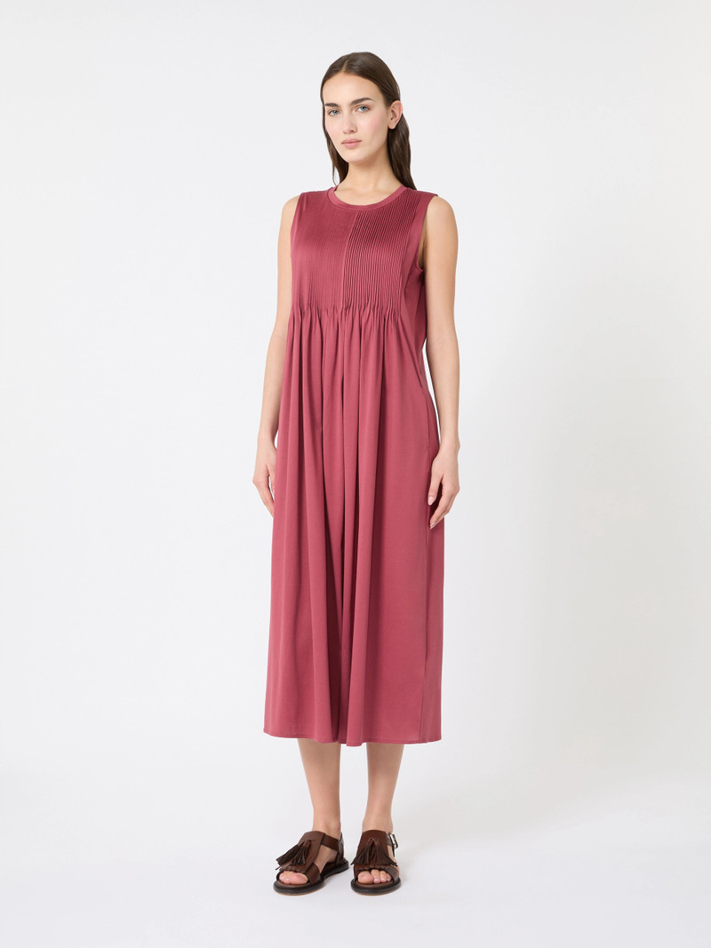 RICORDO Cotton jersey fluid dress - CHERRY 3