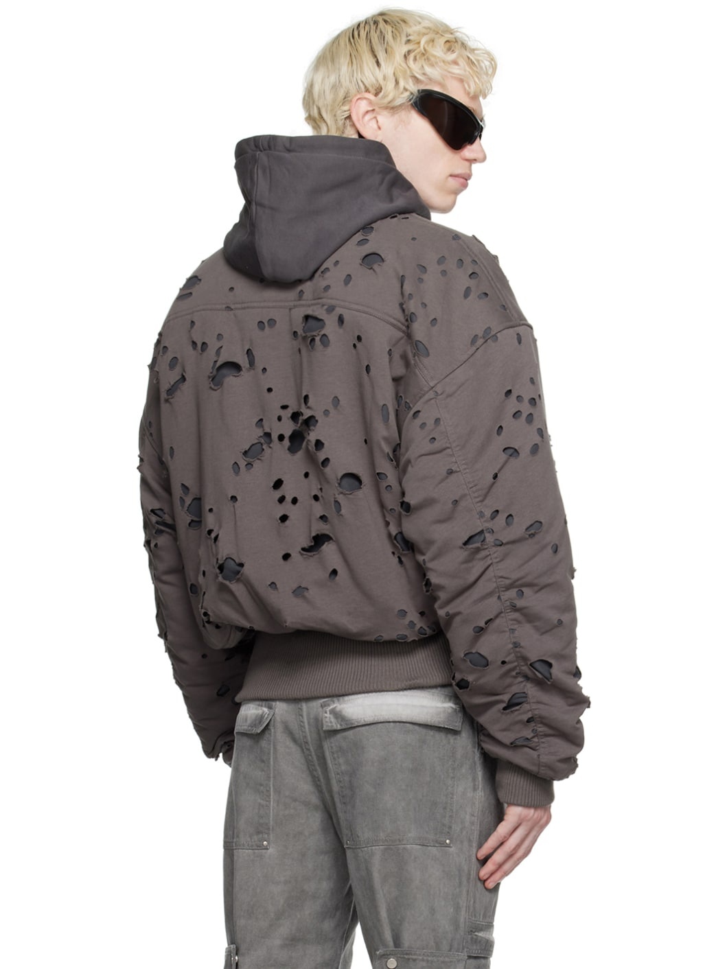 HELIOT EMIL™ Gray Pneumatic Bomber Jacket | REVERSIBLE