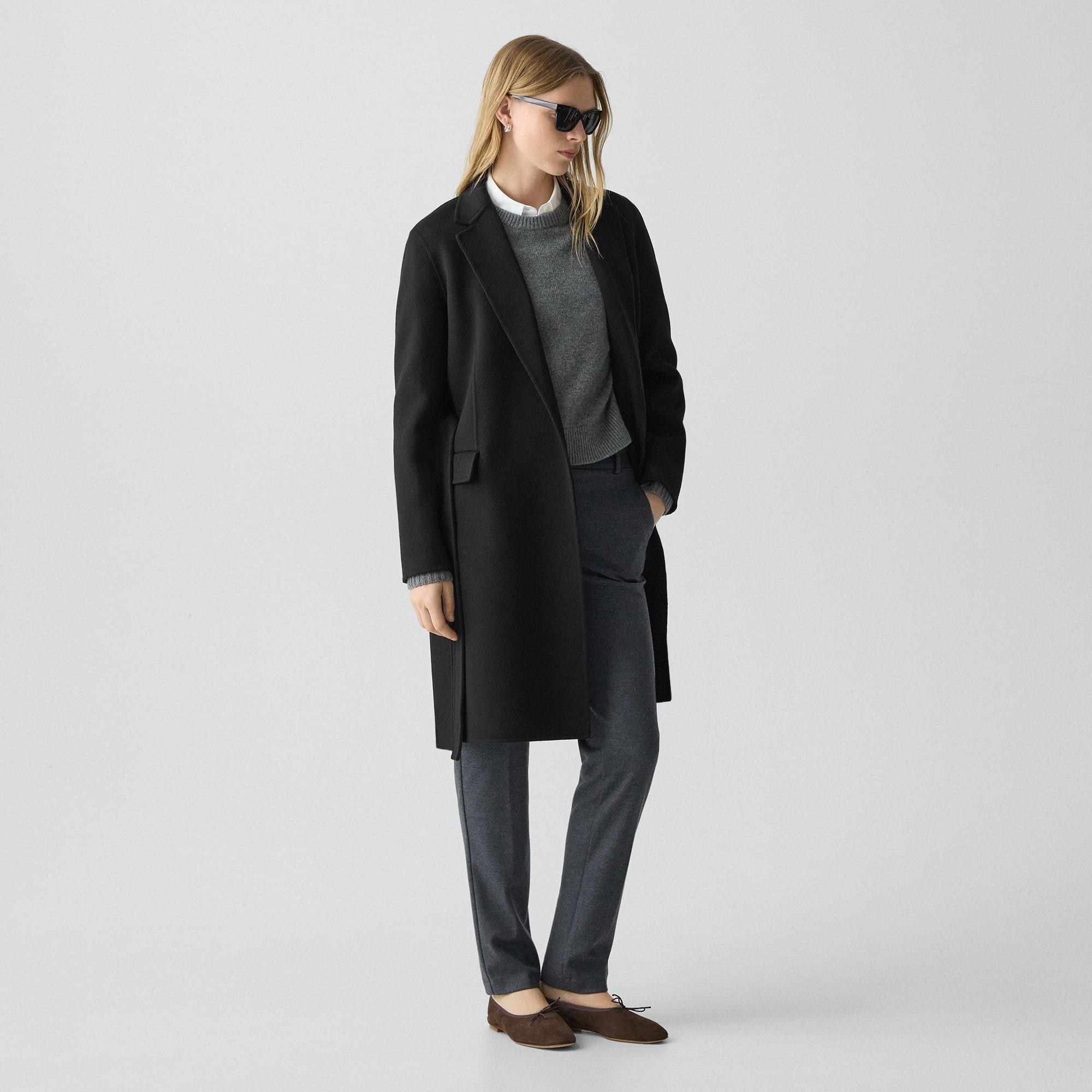 Belted Coat in Double-Face Wool-Cashmere - 3