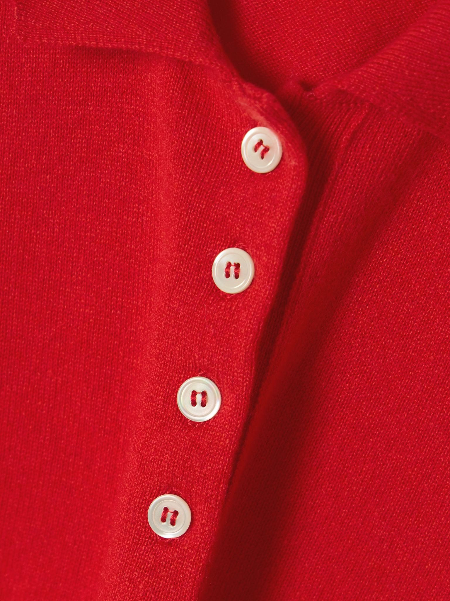 Aoife cashmere and cotton-blend polo sweater Red - 4