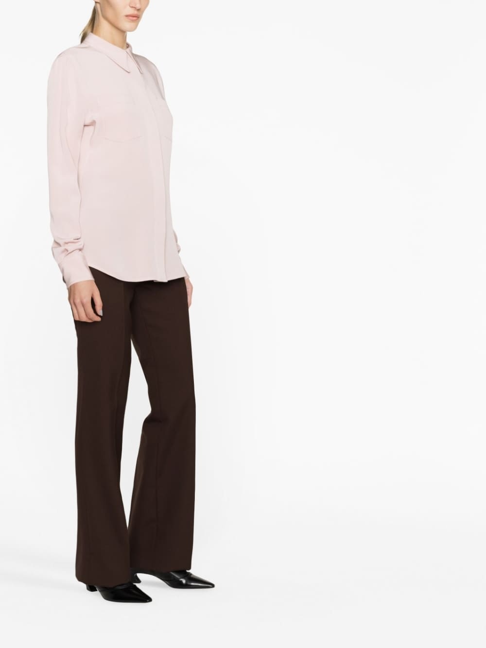 long-sleeve sheer shirt - 3