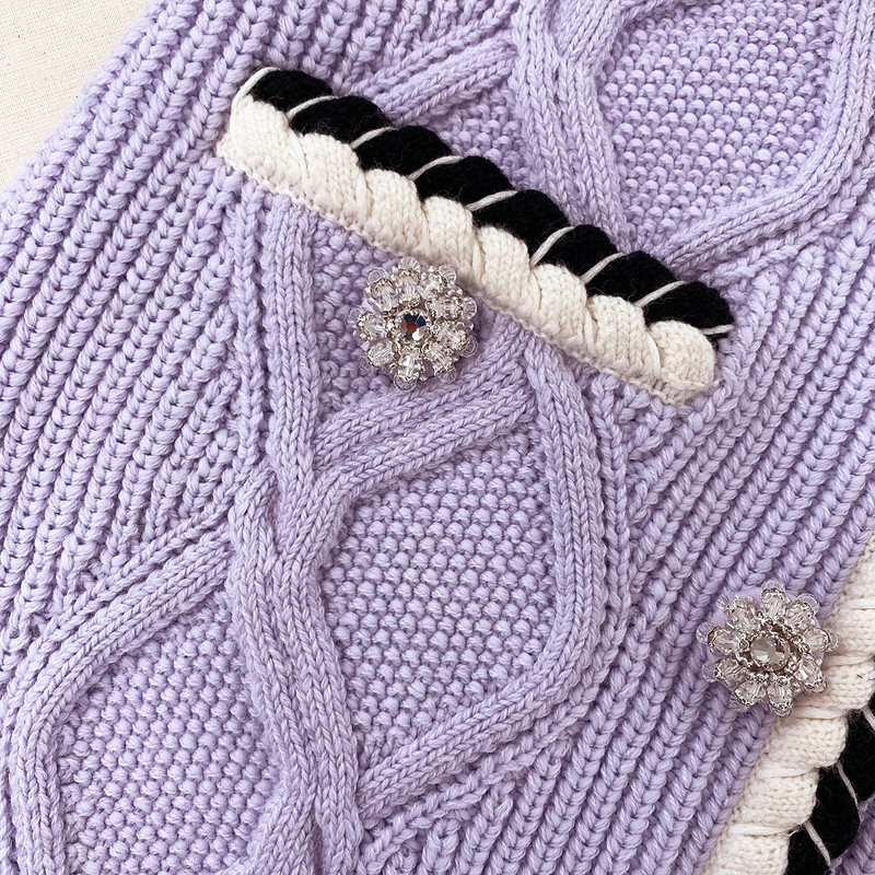 Lilac Knit Mini Skirt 5