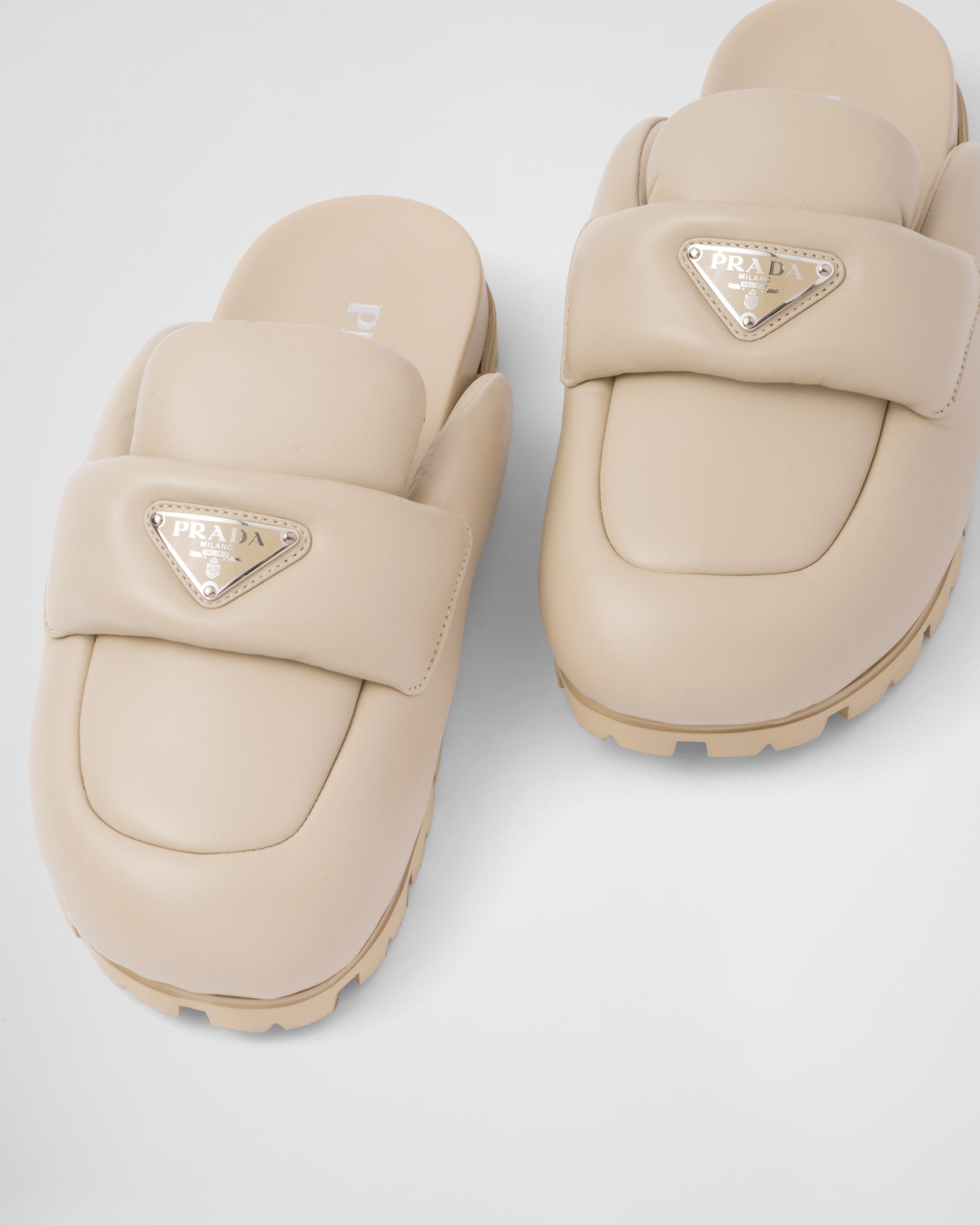 Soft padded nappa leather sabots - 5