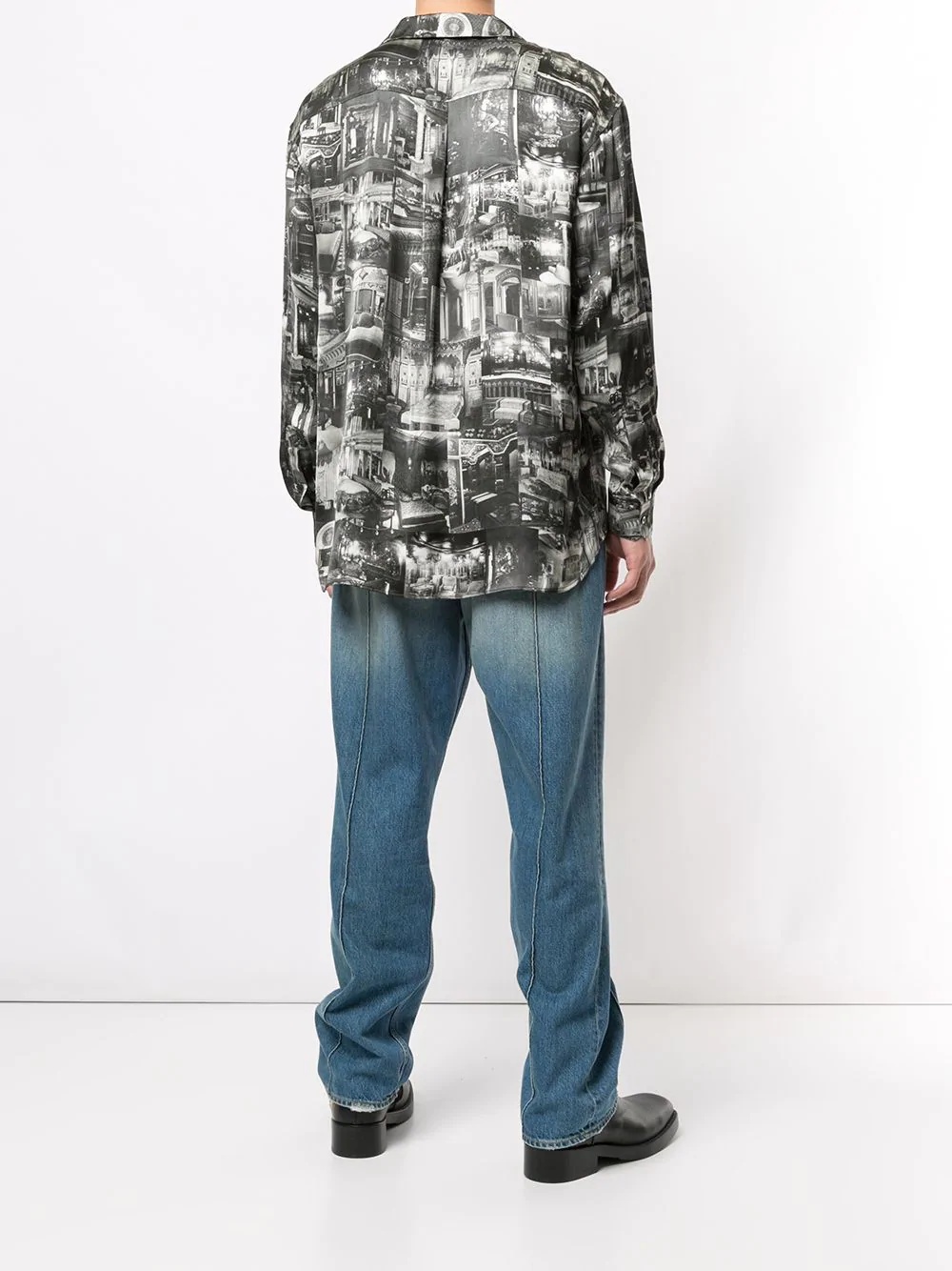 photograph-print long-sleeve shirt  - 5