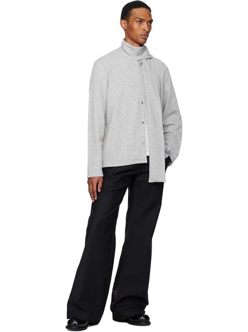 MM6 Maison Margiela Gray Long Sleeve Scarf Sweatshirt outlook