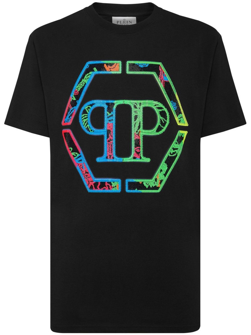 logo-embellished cotton T-shirt 1