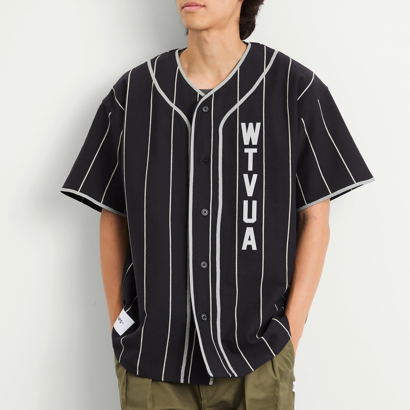 WTAPS Stripe Baseball Shirt - 5