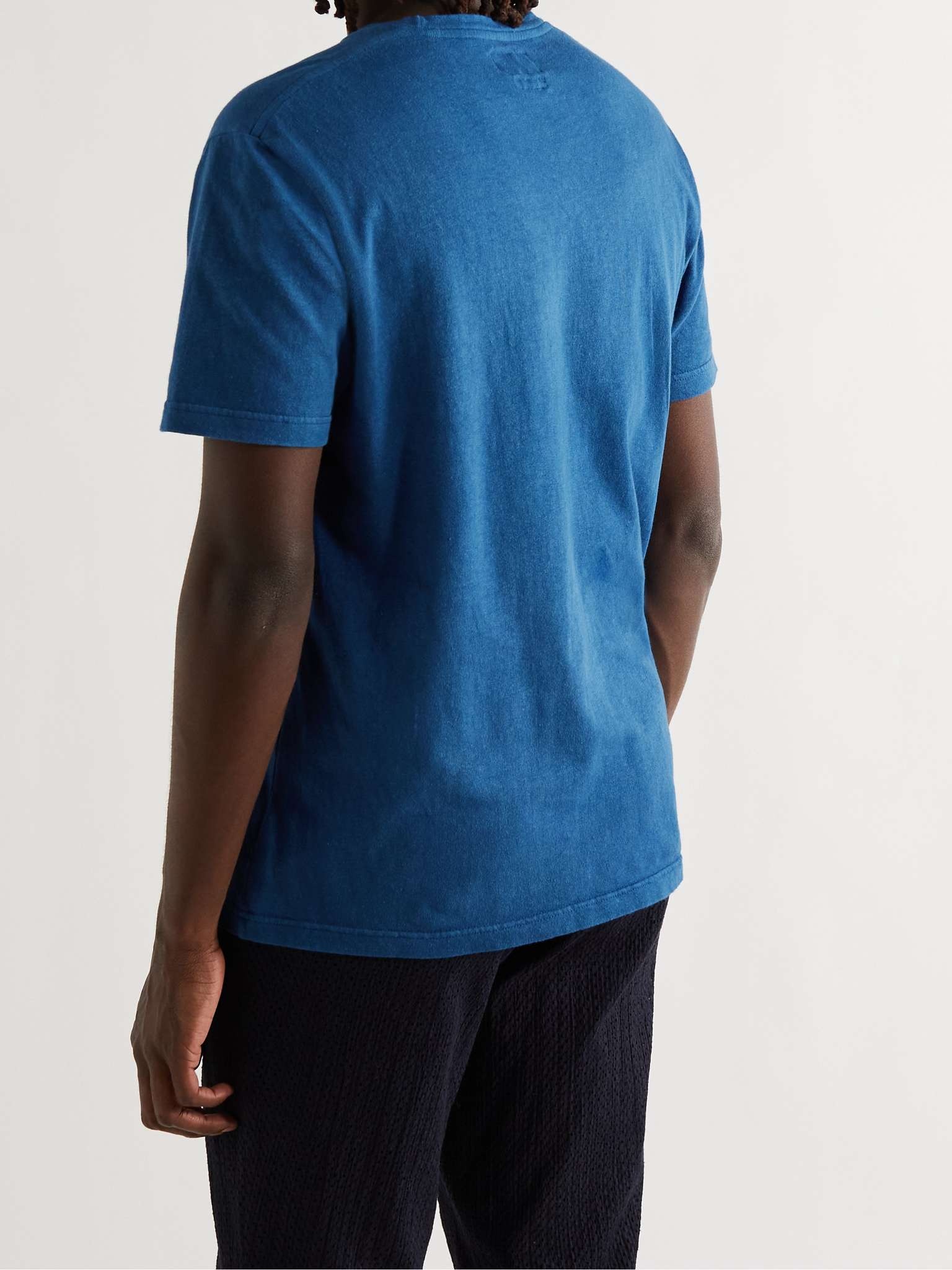 Indigo-Dyed Slub Cotton-Jersey T-Shirt - 4