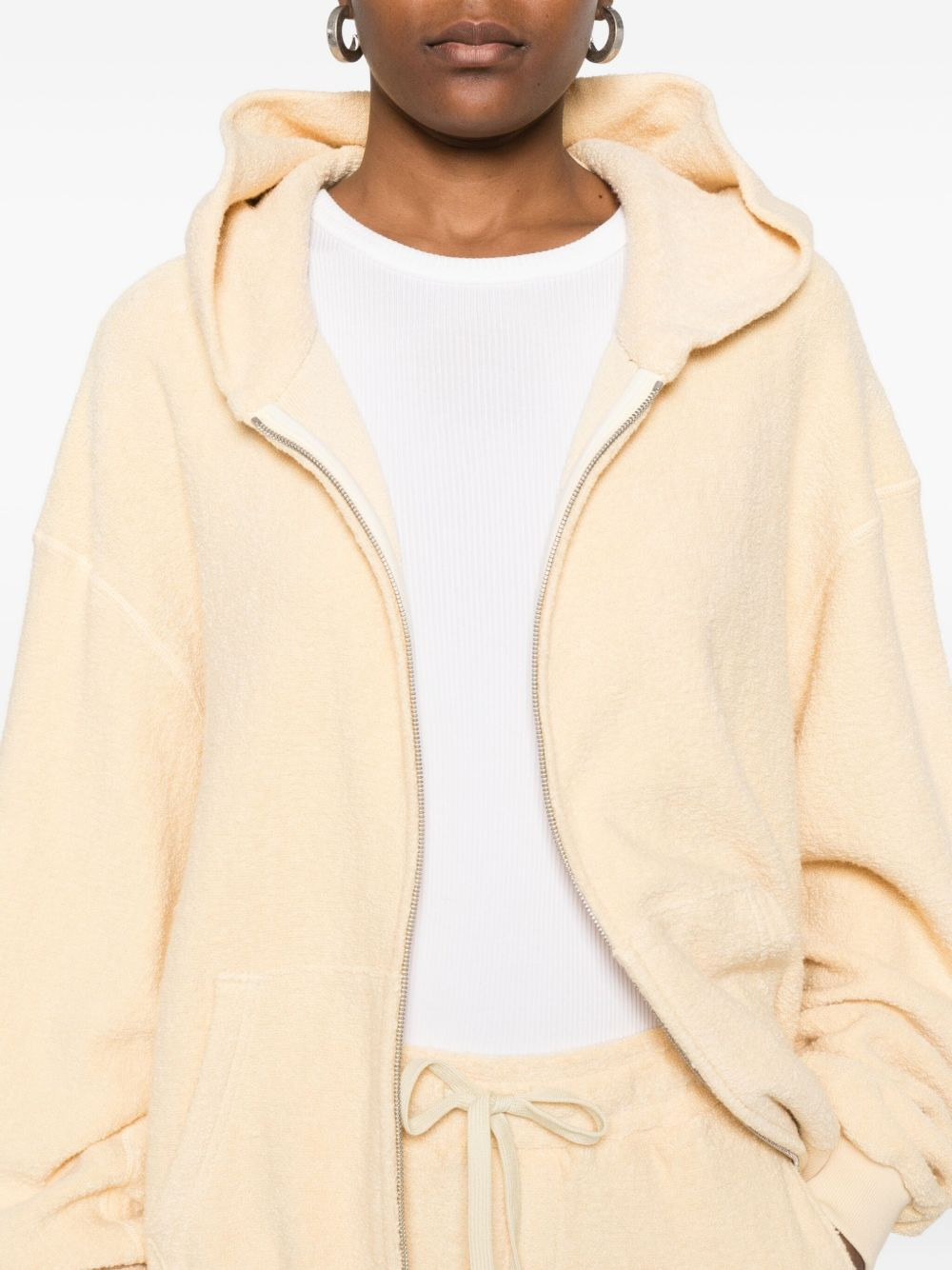 zip-up cotton hoodie - 5