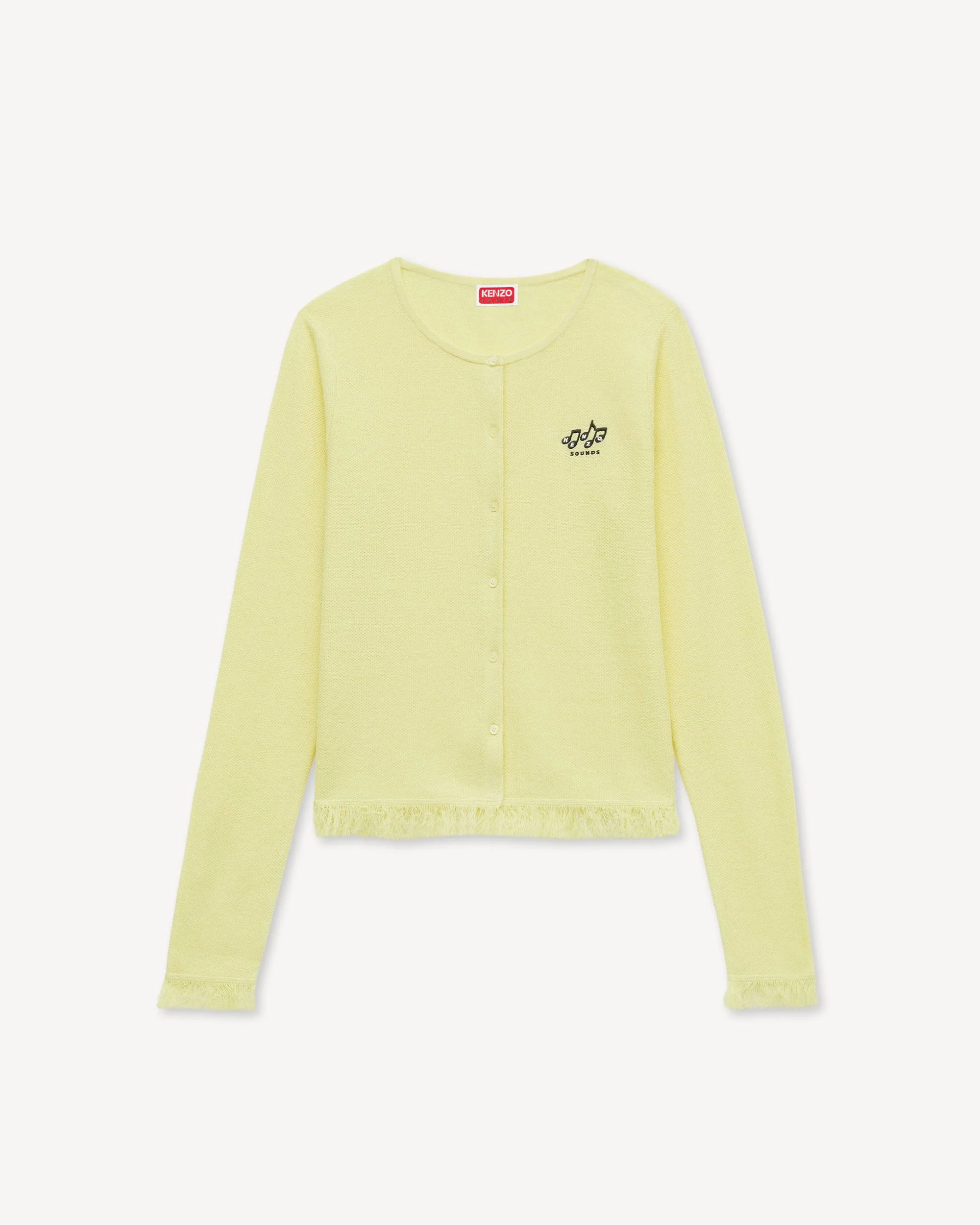 'KENZO Sounds' embroidered cardigan in cotton linen - 1